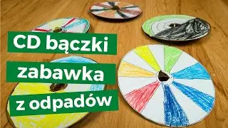 Zabawka ekologiczna z odpad&oacute;w - CD bączki