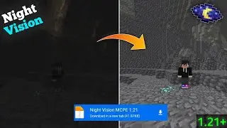 Night Vision Mod For Minecraft PE 1.21+ | Minecraft Night Vision | Minecraft PE Mod