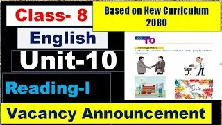 Grade 8 English Unit 10 // Vacancy Announcement