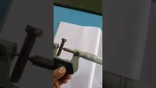 Measurement of v thread by using thread micrometer