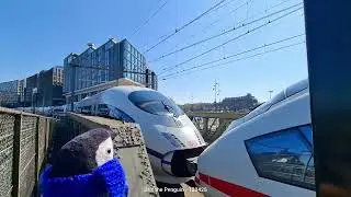 🐧 2x arrival DB/NS ICE / Abschiedfahrt/afscheidsrit Br 406 @ 🇳🇱 Amsterdam Centraal - 12 April 2025