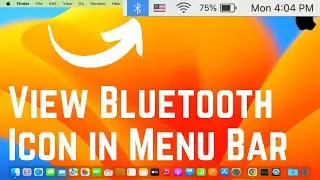 How to See Bluetooth Icon in Menu Bar On Mac / MacOS