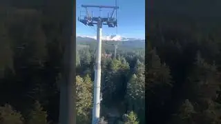 A relaxing view from Cable car of Uludag in Bursa, Turkiye