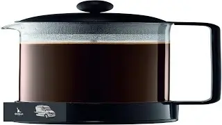 Bodum 34oz Brazil French Press Coffee Maker High Heat Borosilicate Glass Black
