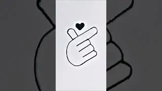 Finger Heart Drawing #drawing #fingerheart #shorts
