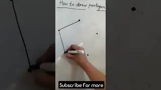 How to draw pentagon shape | pentagon with dot #shape #shorts #short