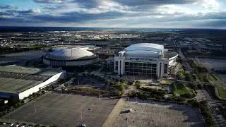 Flying Over Reliant/NRG Stadium & Astrodome In Houston Texas (4K Drone)
