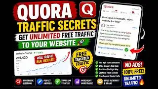 Secrets tips to get Unlimited traffic from Quora | how to get free website traffic from Quora