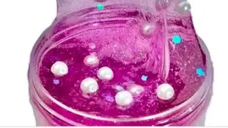 how to make purple pearl slime/easy pearl slime.💜