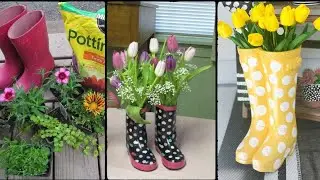 How to Plant Flowers in a Boot