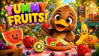 Orni the Foodie: Fun with Fruits! 🍎🍌 Learning Colors and Healthy Eating for Kids