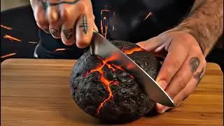 Cutting Open a Glowing LAVA ROCK! 🌋 You Won't Believe What Happens...