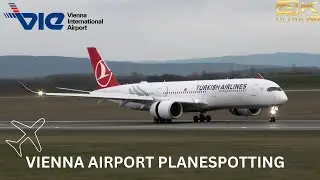 BAD WEATHER Plane Spotting 4K at Vienna International Airport 🇦🇹