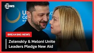 JUST IN: Zelenskiy & Meloni Embrace at Ukraine Recovery Conference in Rome | AC15