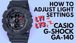 Настройки подсветки Casio G-Shock Ga-140 Module 5612 | Как изменить длительность подсветки и знач...