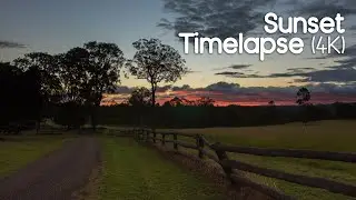 Farm Sunset Timelapse - 4k