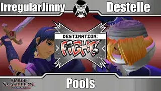 D:F - IrregularJinny (Marth) Vs. Destelle (Sheik) - Pools - Super Smash Bros. Melee