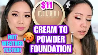 MILANI CREAM TO POWDER FOUNDATION REVIEW & WEAR TEST IN VERY HOT WEATHER - (OILY SKIN TESTED!)