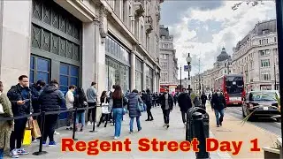 London Regent Street Walk - First Day Opening of Non-Essential Shops 2021