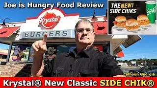 Krystal&reg; New Classic Side CHIK&reg; Chicken Sandwich Review | Chicken&reg; Sandwich | Joe is Hungry 🐔🐔🥪🥪