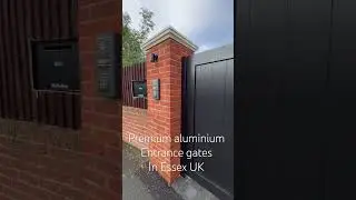 Premium aluminium electric gates and electro side gates Essex UK #electricgates #automaticgate