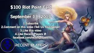 $100 Riot Point Giveaway (RecentPlayers.com) Closed