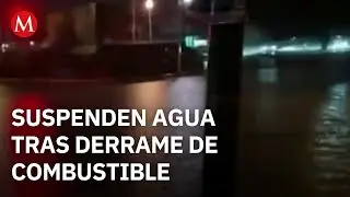 Suspenden agua tras derrame de combustible en el r&iacute;o Cazones, Poza Rica