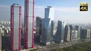 [4K 영상] 서울 한강 용산구 영등포구 여의도 증권가 63빌딩 IFC 서울국제금융센터 도심 항공 영상/63 Building,Yeouido,Yeongdeungpo-gu,Seoul