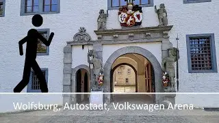 Der Geher in Wolfsburg, Autostadt, Volkswagen Arena