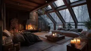 Quiet Cabin Winter ❄️ Peaceful Fireplace Ambience for Rest & Healing
