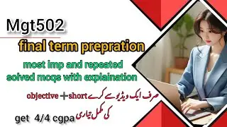 Mgt502 finalterm prepration / past papers 