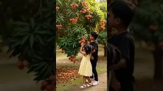 Beautiful Lychee Garden#satisfying#shorts #short #cute #lychee