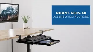 MOUNT-KB05-4D Clamp-on Keyboard Tray with Pencil Drawer Assembly by VIVO
