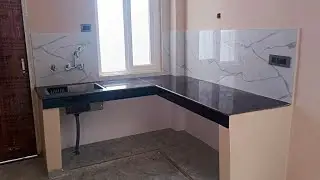 Simple kitchen look blak and white combination