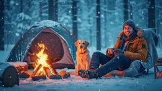 DIY Camping With Dog | Enjoy a comfortable camping life in the winter ❄️
