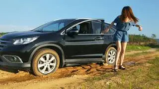 Chinese Young Beauty Loves Getting Her Car Stuck in Mud Pedal Pumping (Part 3)