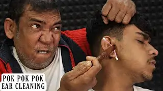 Perfect Ear Cleaning & Ear Massage by Asim Barber | Head Massage & Neck Crack | Spine Cracking ASMR