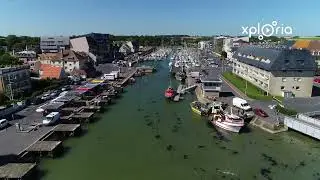 Courseulles-sur-Mer, Normandy, France 2019.07 aerial video