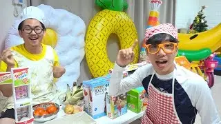 보람이의 콩순이 카페놀이 장난감 놀이 Boram Swimming Pool Water Slide & Ice Cream Toys Pool Party
