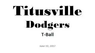 Titusville Dodgers T-Ball
