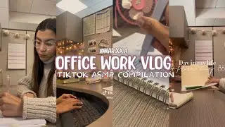 Office Work Vlog ASMR 📝🖇 | Cozy & Productive TikTok Compilation | cr: mar.xx.a on TikTok 🤍