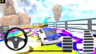Ultimate Car Racing on Rainbow Roads | Epic Ramps and Fast Gameplay