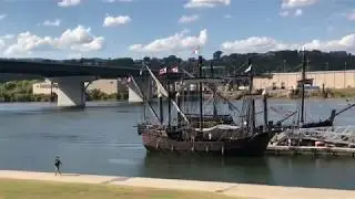 Replica Christopher Columbus ships sail into Chattanooga