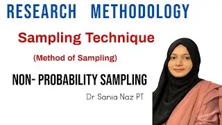 sampling techniques | types of sampling | non probability sampling | Research methodology
