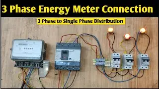 3 Phase Energy Meter Wiring with Distribution Board! 3 Phase to 1 Phase Db Board Wiring