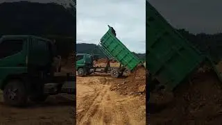 #shorts || Dump Truck Unloading Soil 🔥