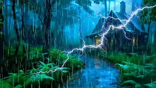 HEAVY RAIN AND THUNDER SOUNDS - DEEP SLEEP | Thunderstorm for Sleeping -sothing rain drops# 15