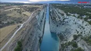 Corinth Canal with drone