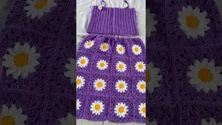 Crochet Daisy Co-Ord Set 🌸✨ #crochet #crochettutorial #crochetforbeginners #crochetclothes #diy