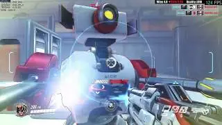 Wine 4.0 + DXVK 0.96 - Overwatch LOW settings - Practice Range - Linux Nvenc